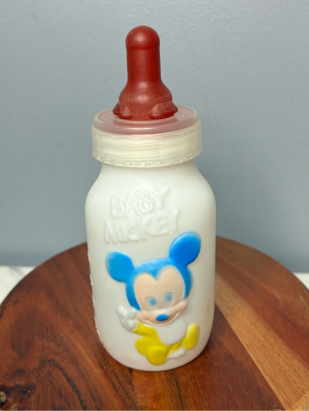 Disney Baby Mickey Bottle Topper with Red Nipple and Blue-Yellow Accents